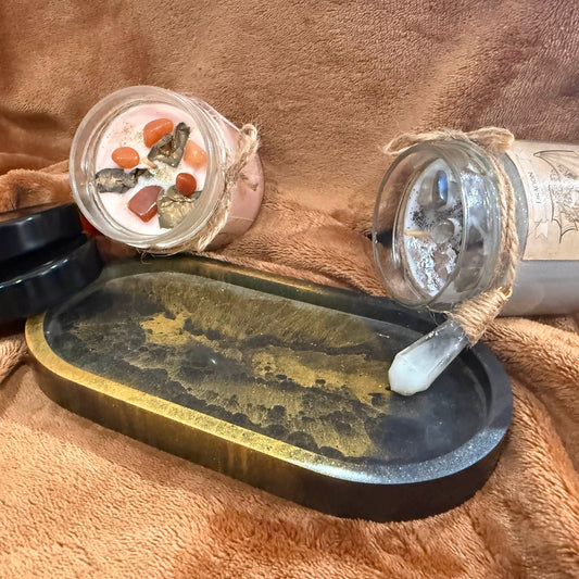 Pack 2 Petites Bougies – Dragon & Phoenix + Plateau